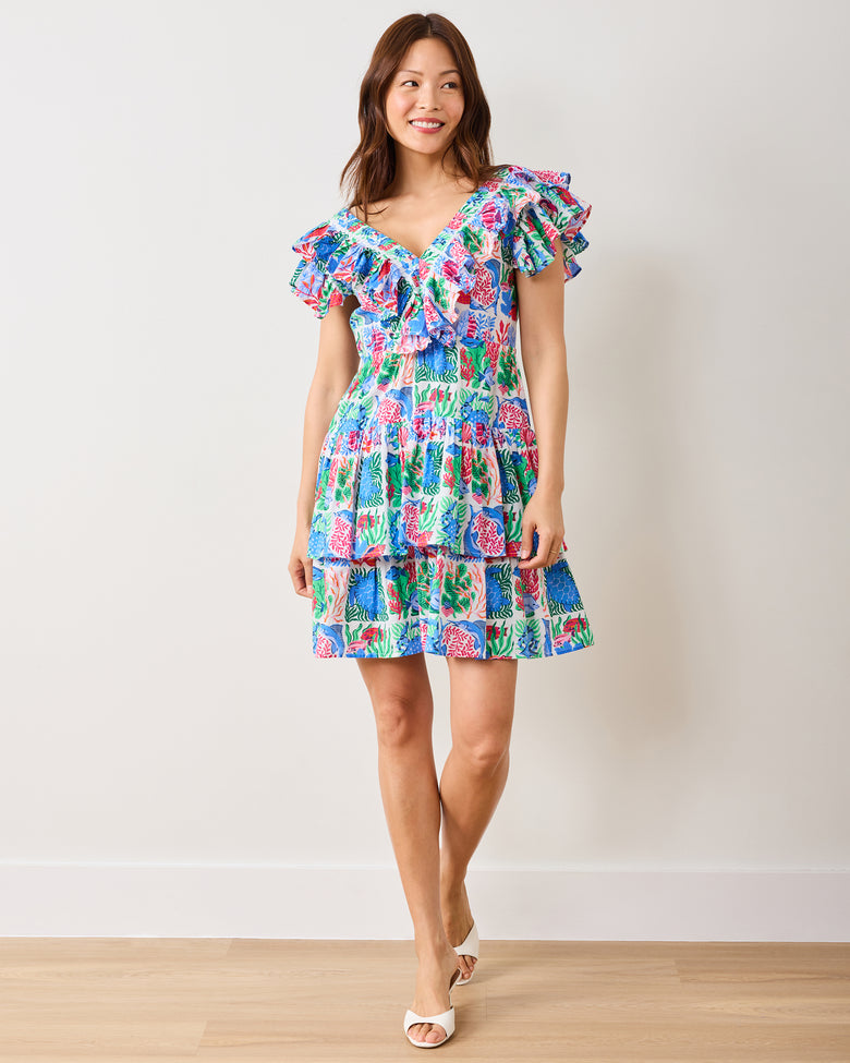 Stained Glass Sea - Evening Out Dress - Cloud - Printfresh