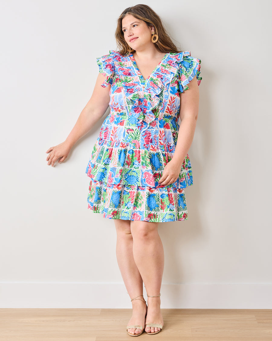 Stained Glass Sea - Evening Out Dress - Cloud - Printfresh