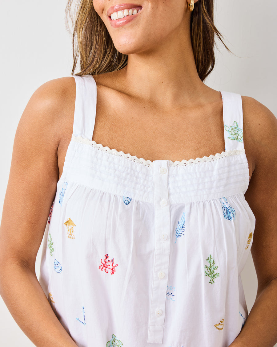 Summer Essentials - Back To Bed Nightgown - Cloud - Printfresh