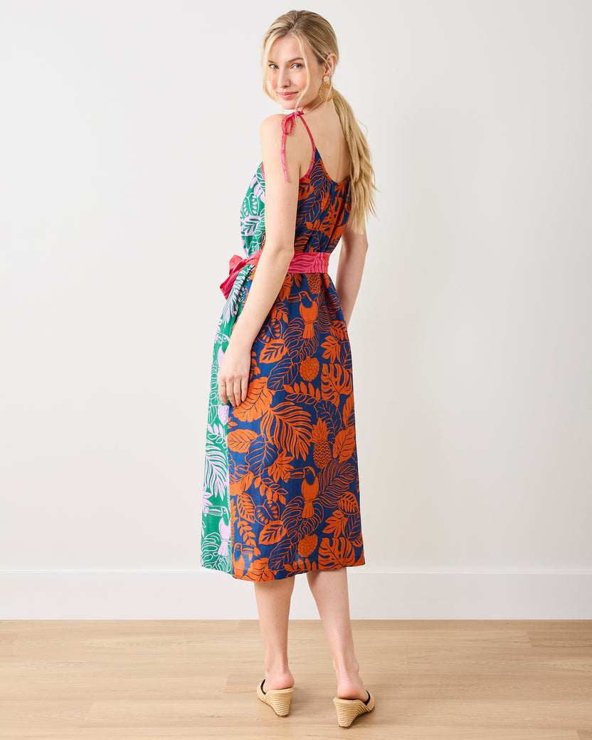 Toucan Treetop - Alma Dress - Multi Palms - Printfresh