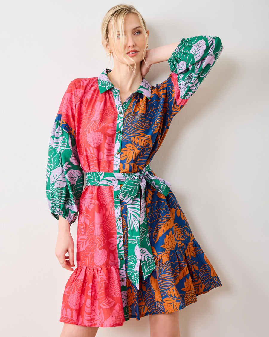Toucan Treetop - Claudia Dress - Multi Palms - Printfresh