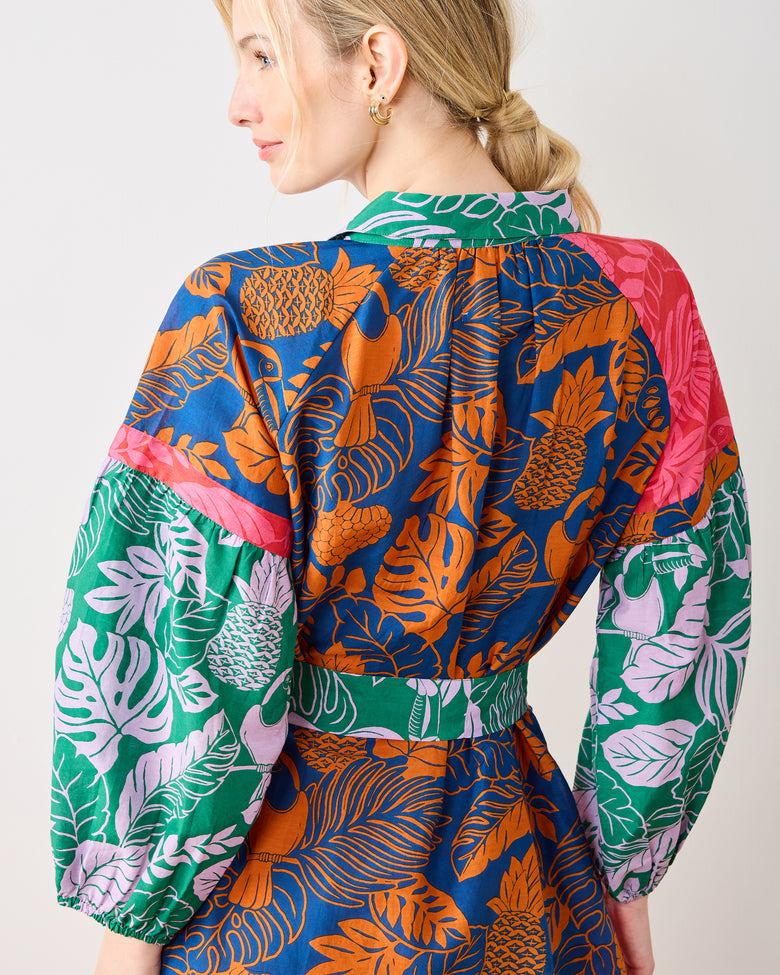 Toucan Treetop - Claudia Dress - Multi Palms - Printfresh