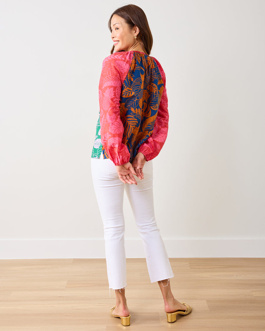 Toucan Treetop - Step Ashore Blouse - Multi Palms - Printfresh