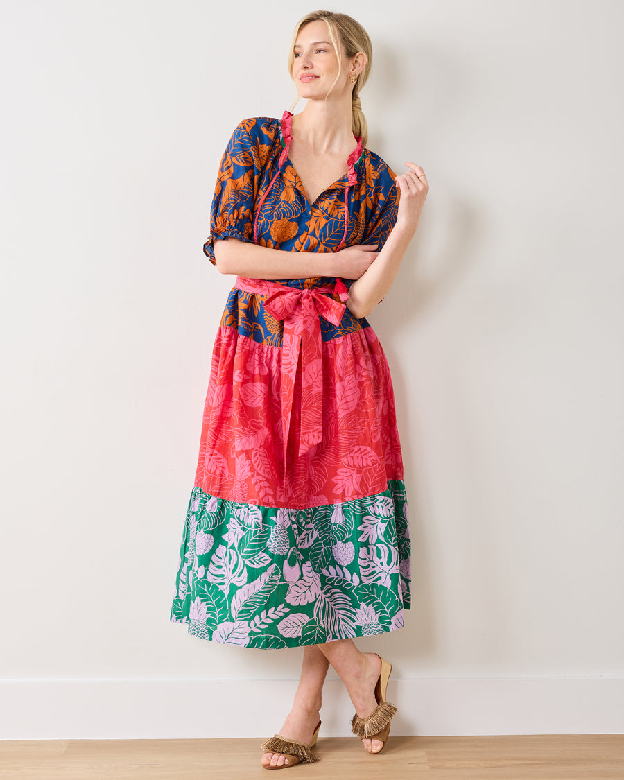 Toucan Treetop - Vibrant Voyage Dress - Multi Palms - Printfresh