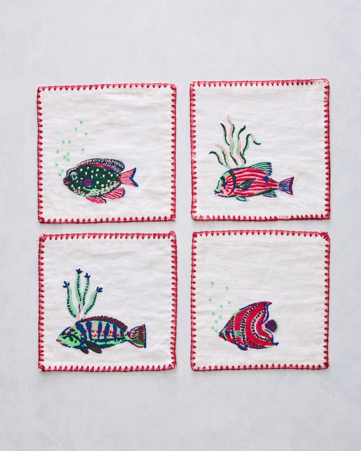 Tropical Fish - Cocktail Napkins - Cloud - Printfresh