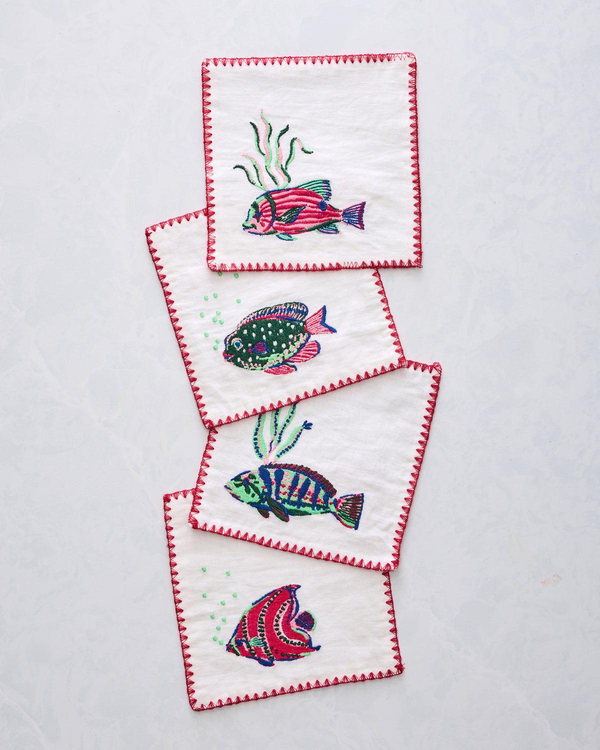 Tropical Fish - Cocktail Napkins - Cloud - Printfresh