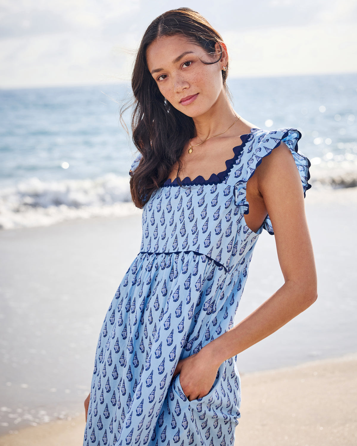 Conch Cascade - Miley Dress - Clear Waters - Printfresh