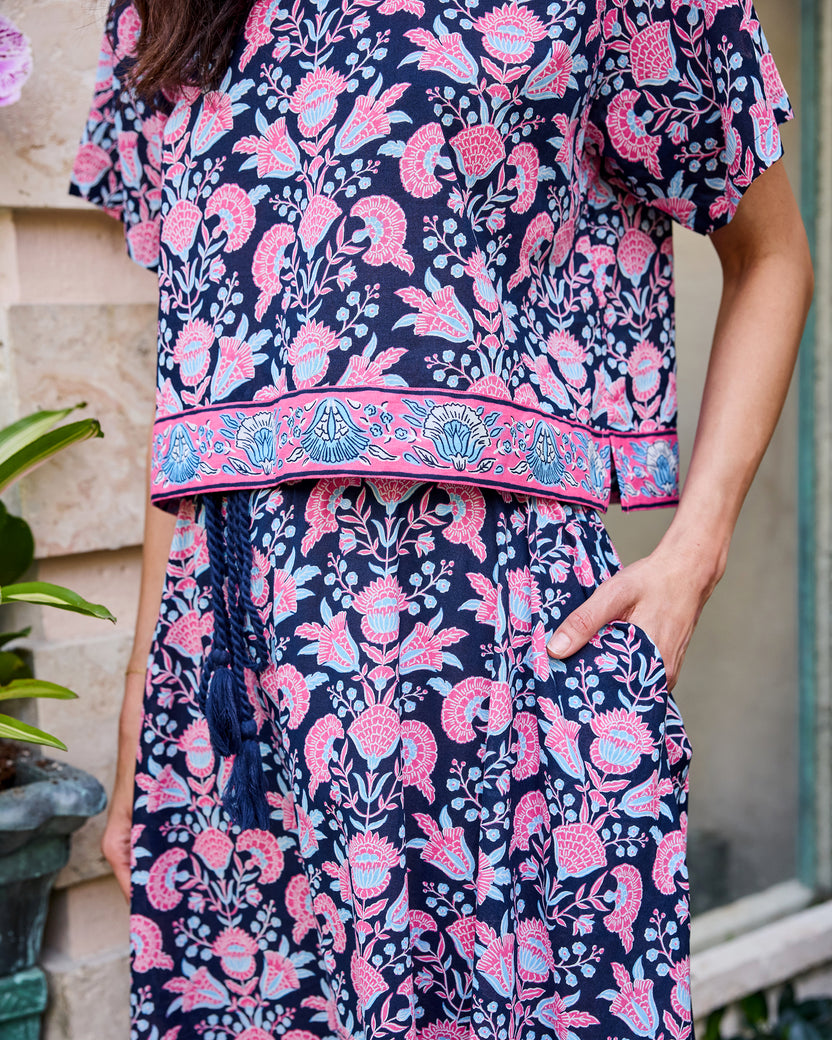 Harbor Honeysuckle - Carry on Set - Navy Shore - Printfresh