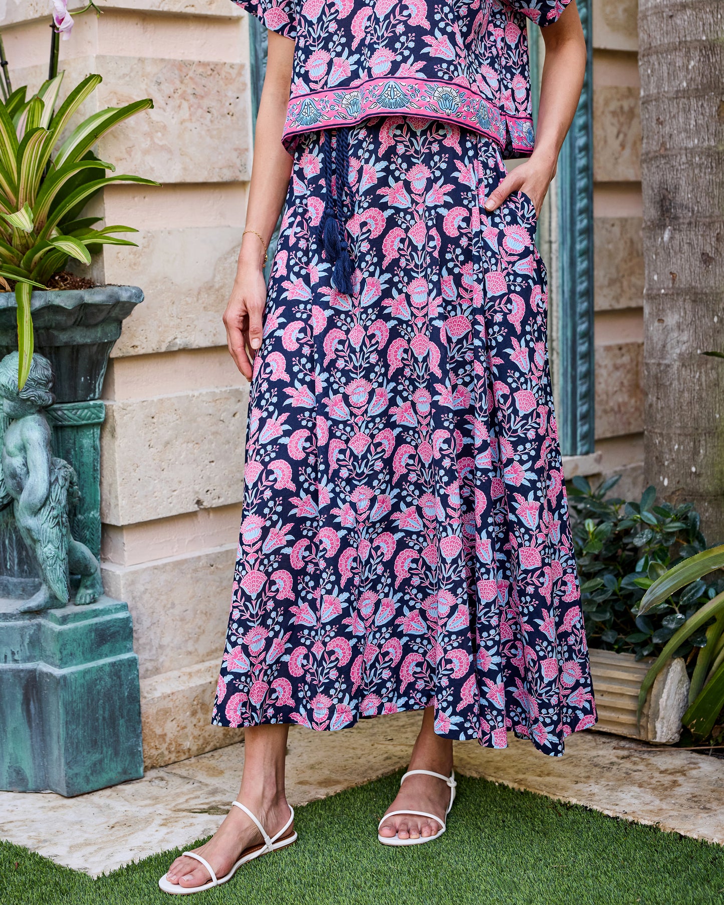 Harbor Honeysuckle - Carry on Set - Navy Shore - Printfresh