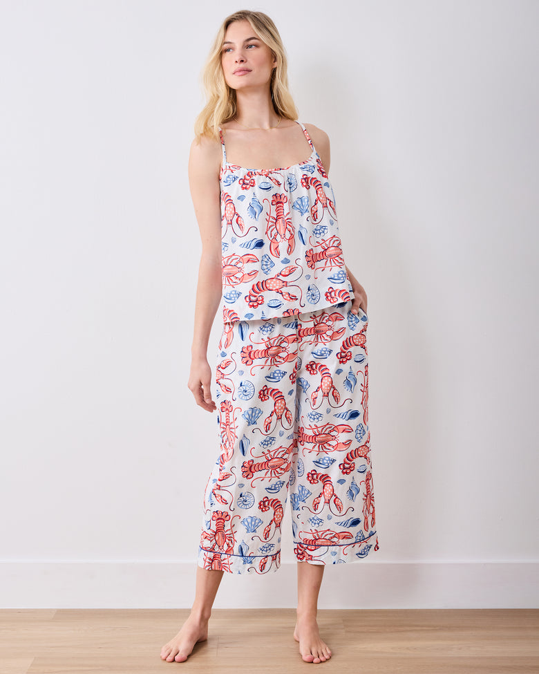 Lobster Landing - Cami Cropped Set - Cloud - Printfresh