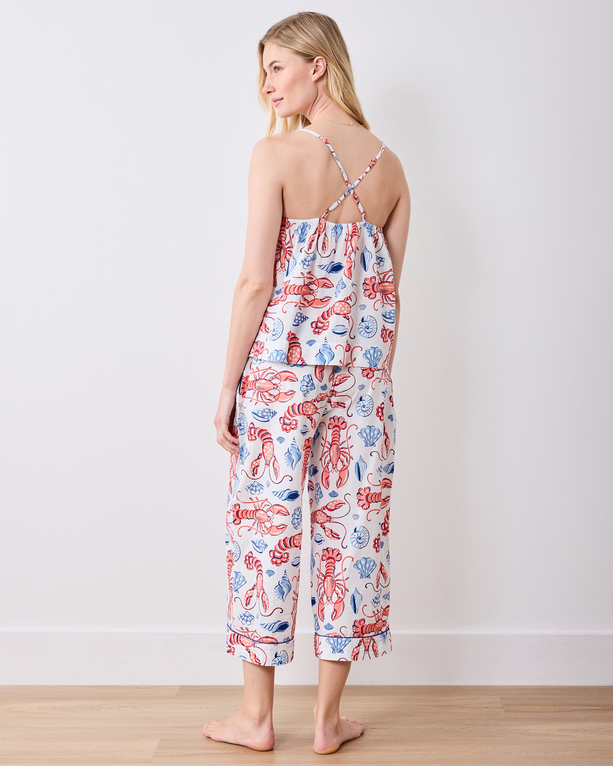 Lobster Landing - Cami Cropped Set - Cloud – Printfresh