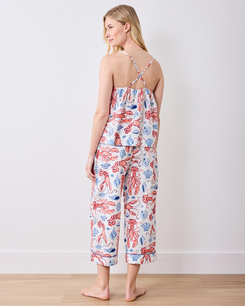 Lobster Landing - Cami Cropped Set - Cloud - Printfresh