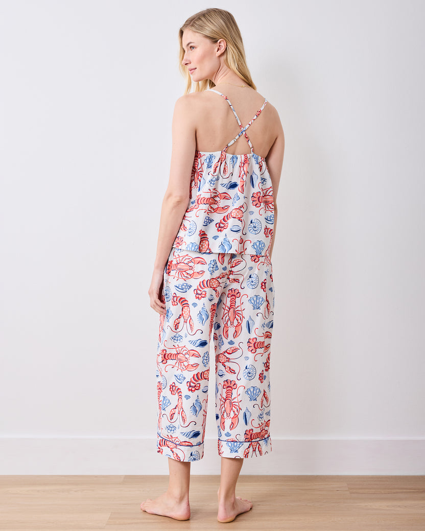 Lobster Landing - Cami Cropped Set - Cloud - Printfresh