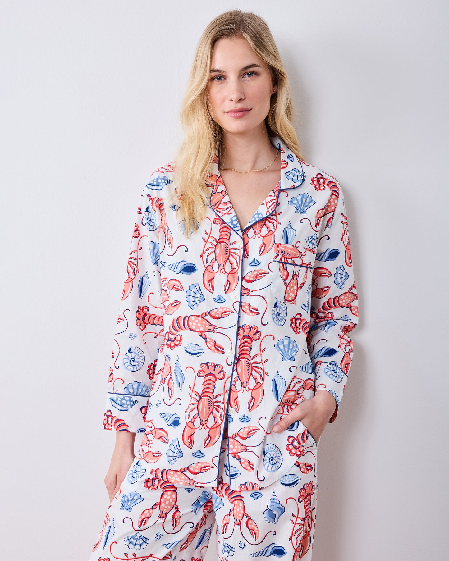 Lobster Landing - Tall Long PJ Set - Cloud