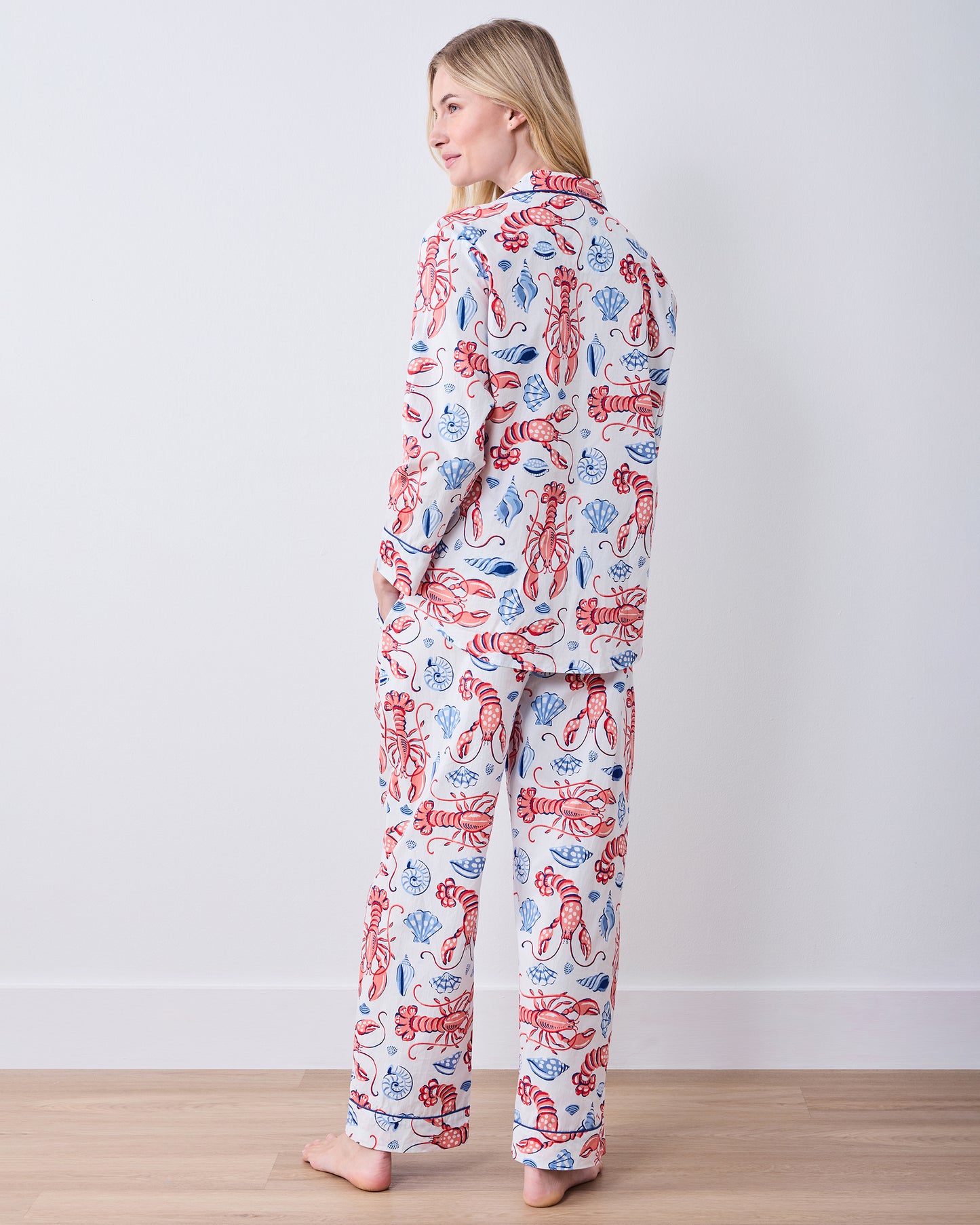 Lobster Landing - Long PJ Set - Cloud - Printfresh