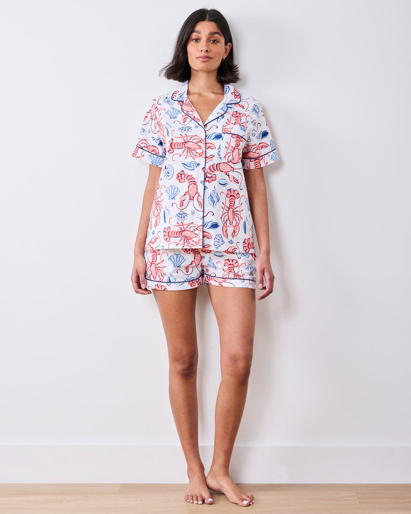 Lobster Landing - Short PJ Set - Cloud - Printfresh