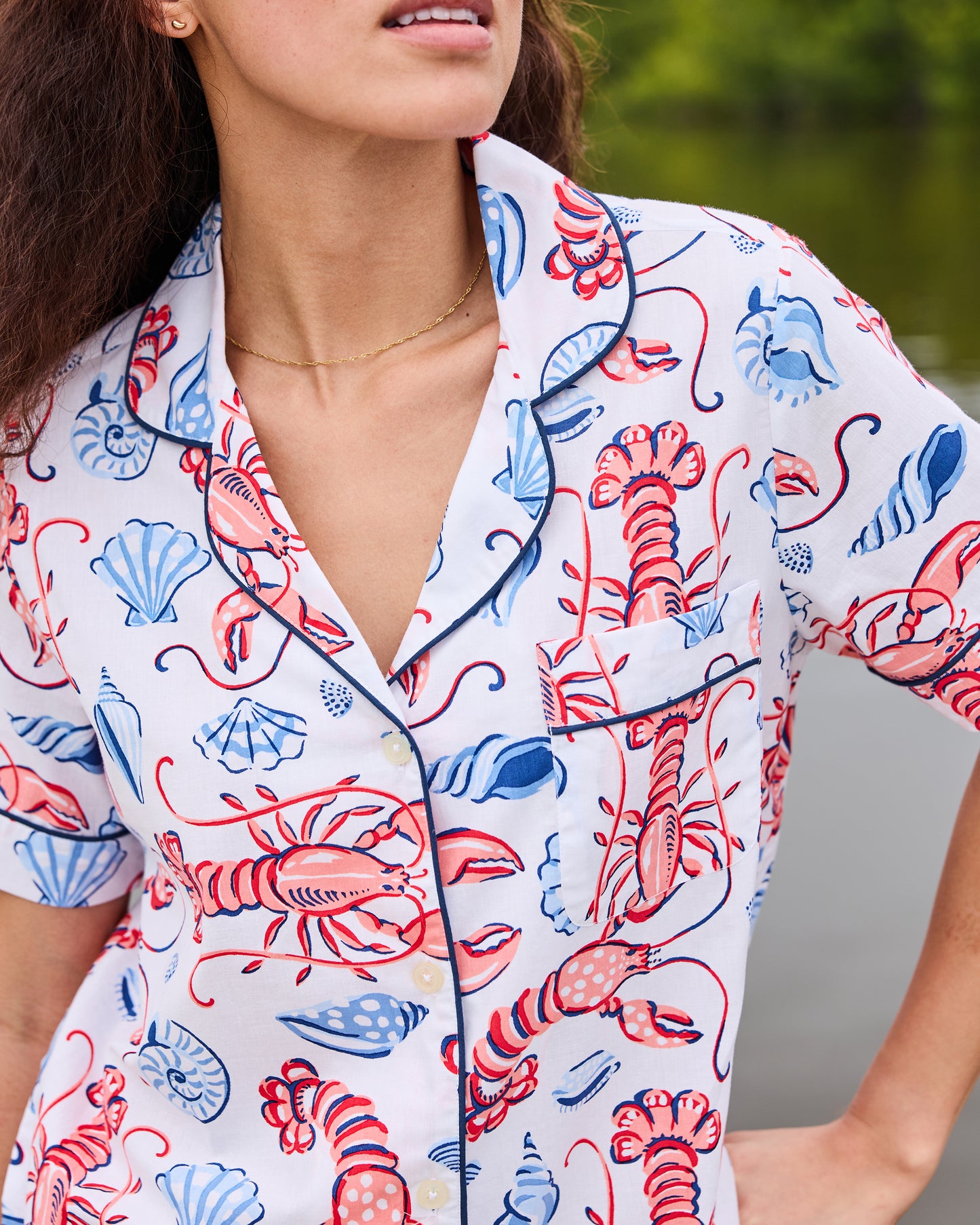 Lobster Landing - Short PJ Set - Cloud - Printfresh