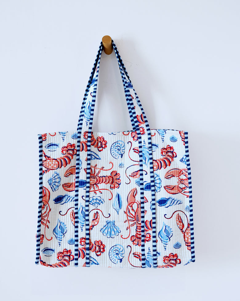 Lobster Landing - The Traveler Tote - Cloud - Printfresh