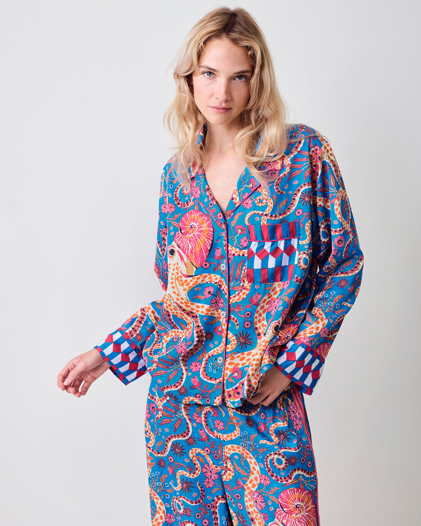 Octopus Isle - Eco Satin Rittenhouse Set - Periwinkle