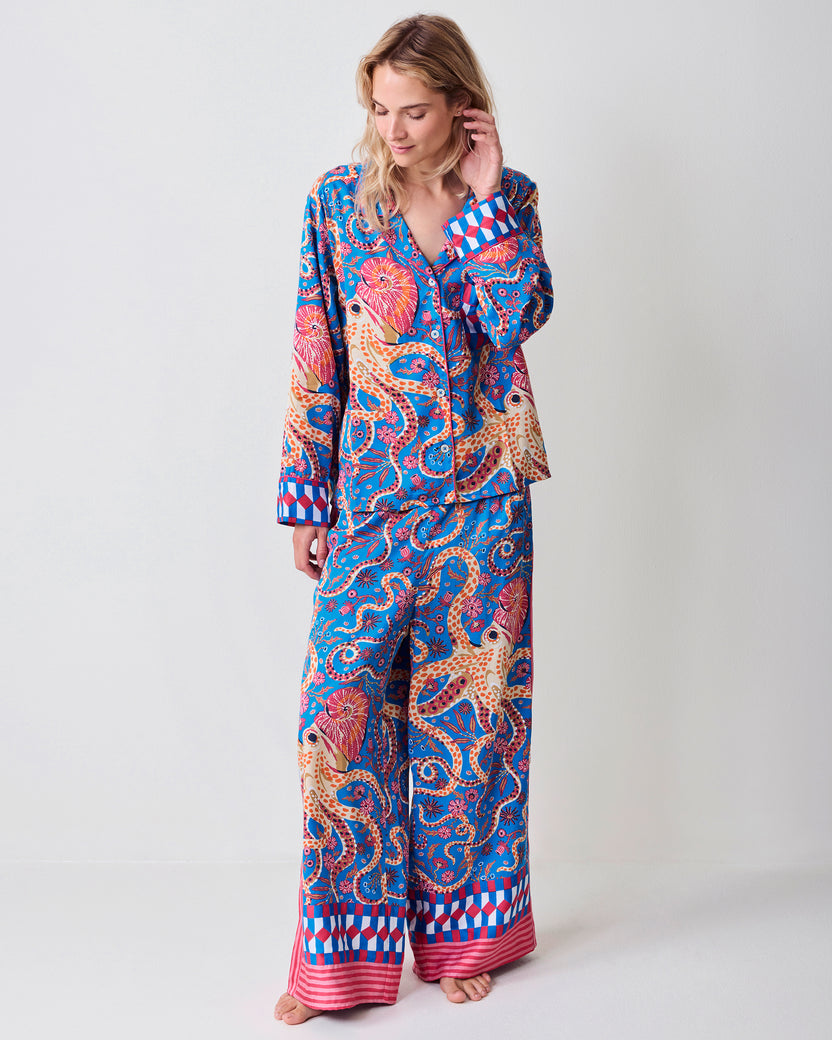 Octopus Isle - Eco Satin Rittenhouse Set - Periwinkle