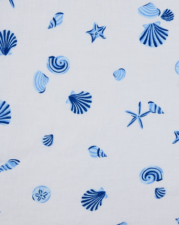 Scattered Shells - Linen Sweet Dreams Set - Blue Cloud - Printfresh