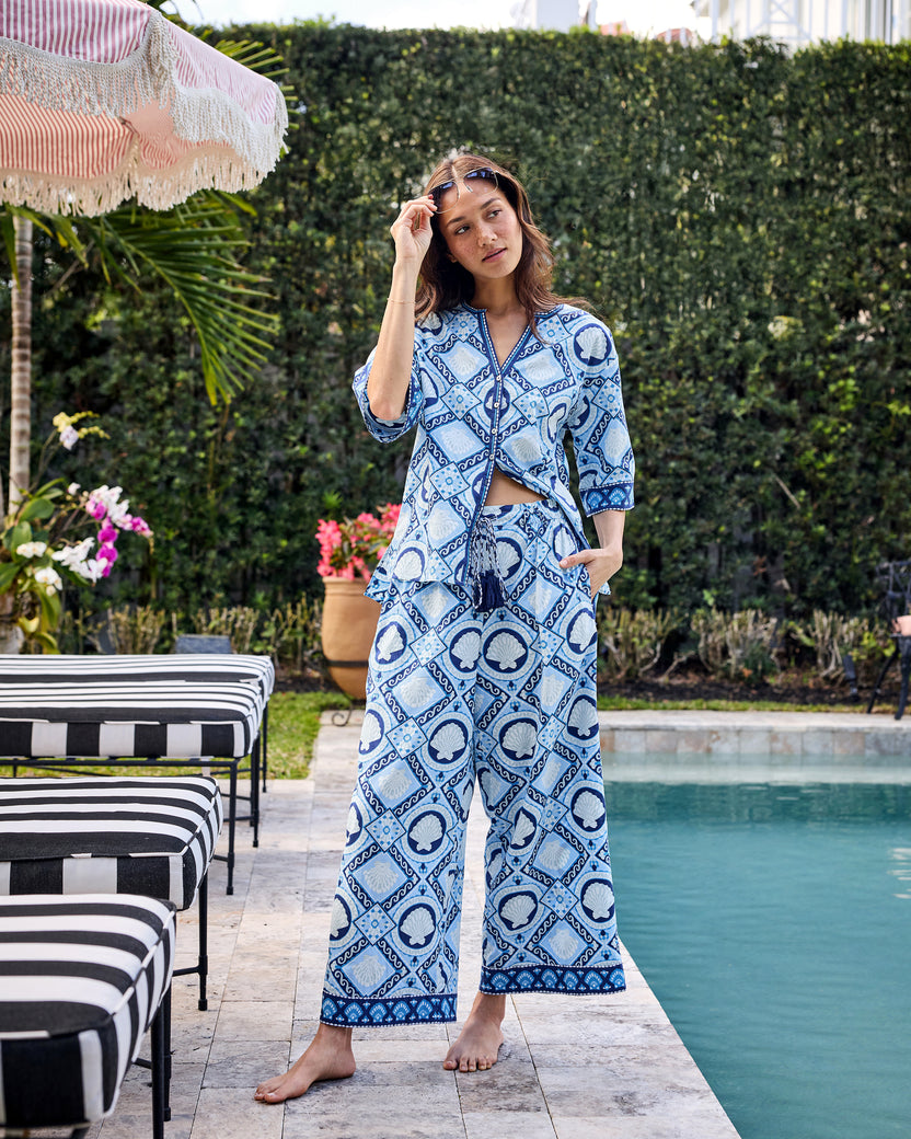 Tide & Tile - Nina Set - Seashell Blue - Printfresh