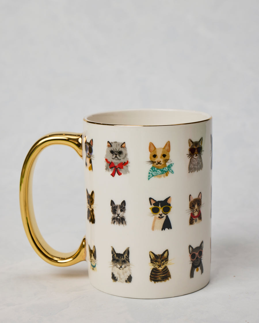 Multi - Cool Cats Porcelain Mug - Rifle Paper Co