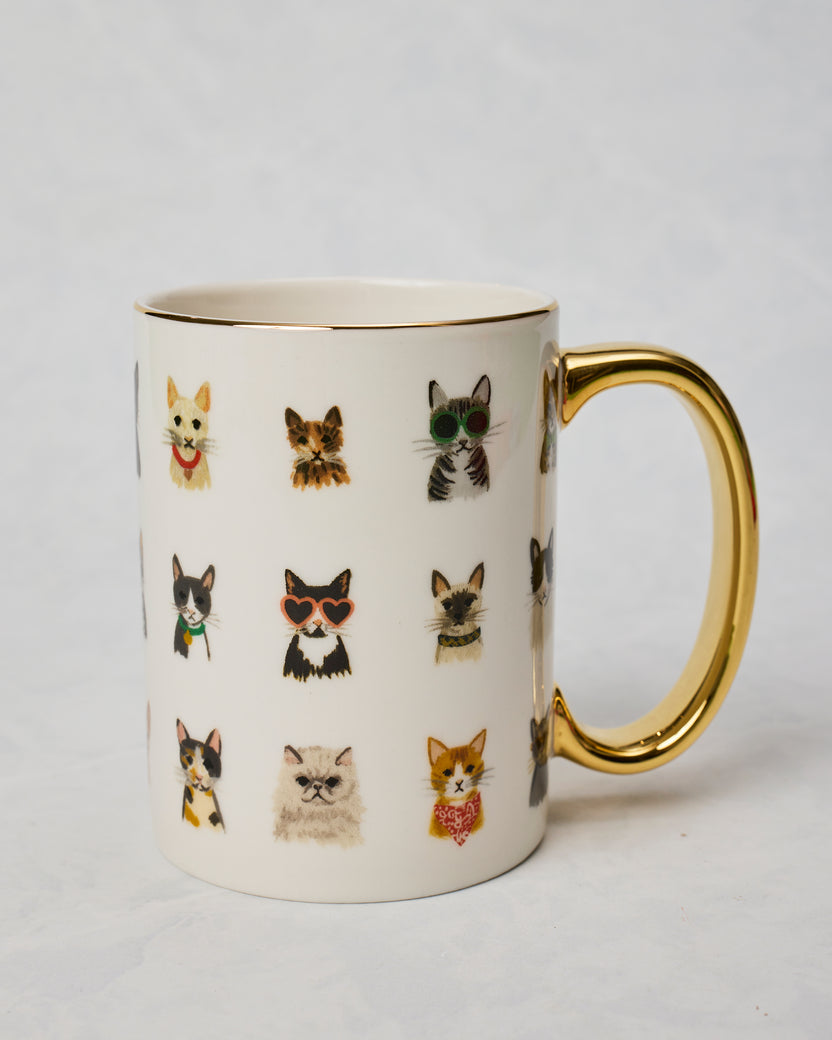 Multi - Cool Cats Porcelain Mug - Rifle Paper Co