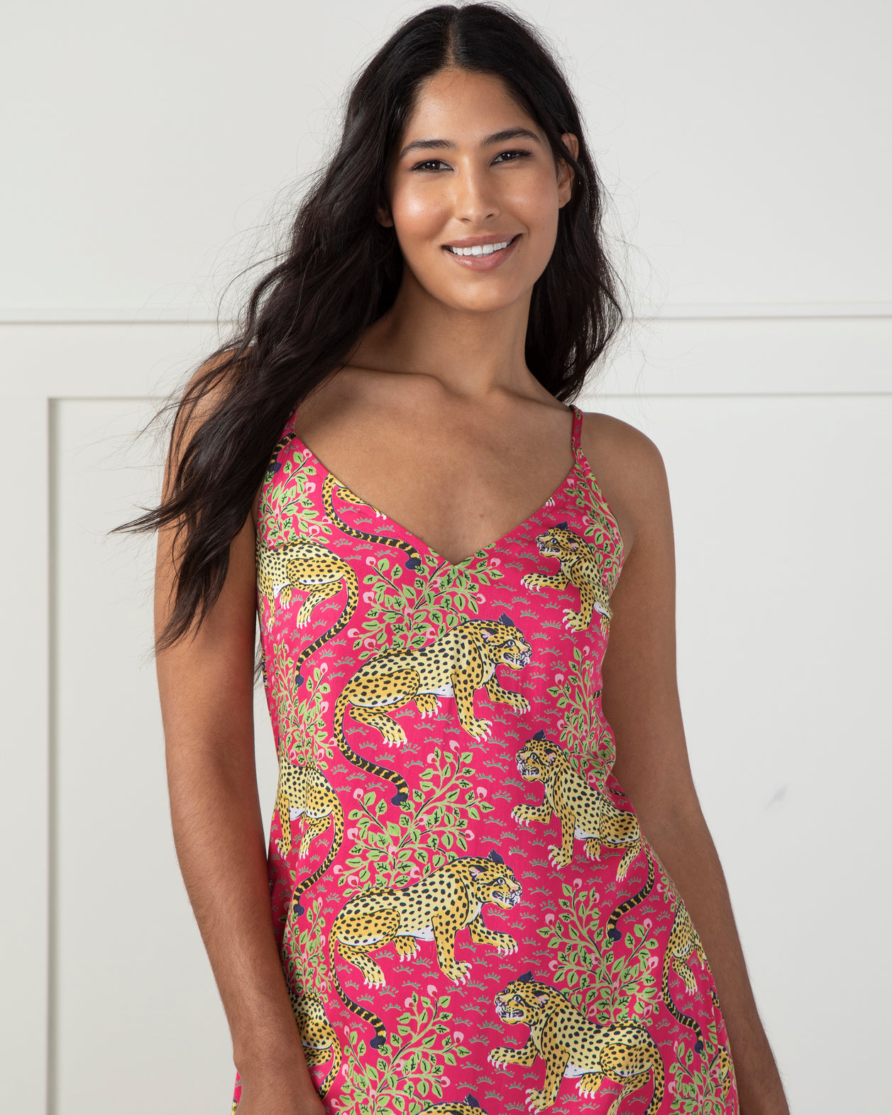 Bagheera - Satin Chic to Sleep Nightie - Hot Pink - Printfresh