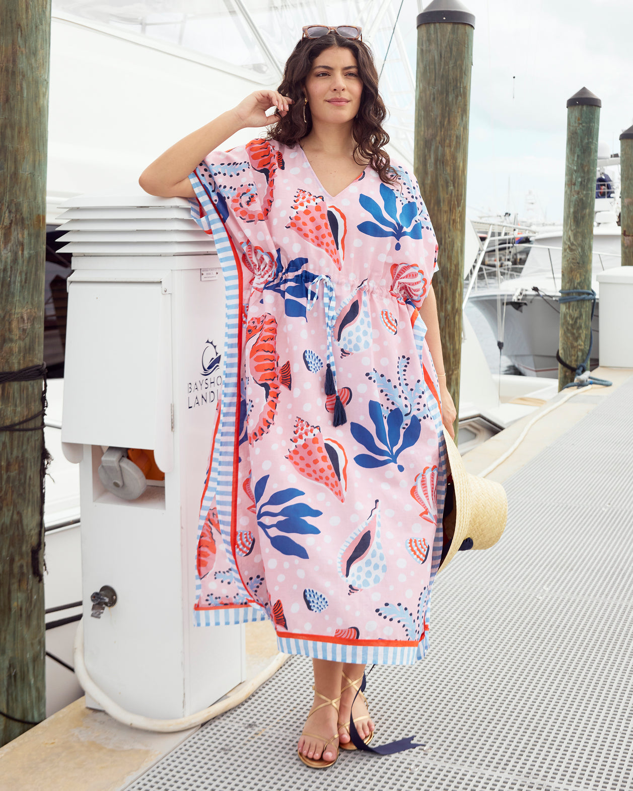 Seahorse Haven - Dockside Dinner Caftan - Vintage Convertible - Printfresh