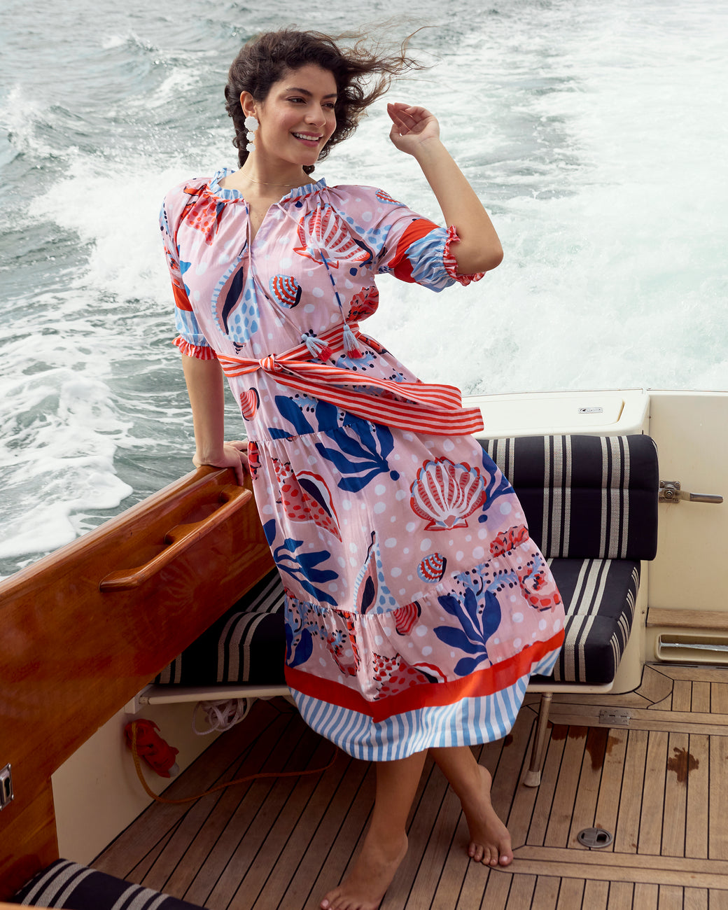 Seahorse Haven - Vibrant Voyage Dress - Vintage Convertible - Printfresh