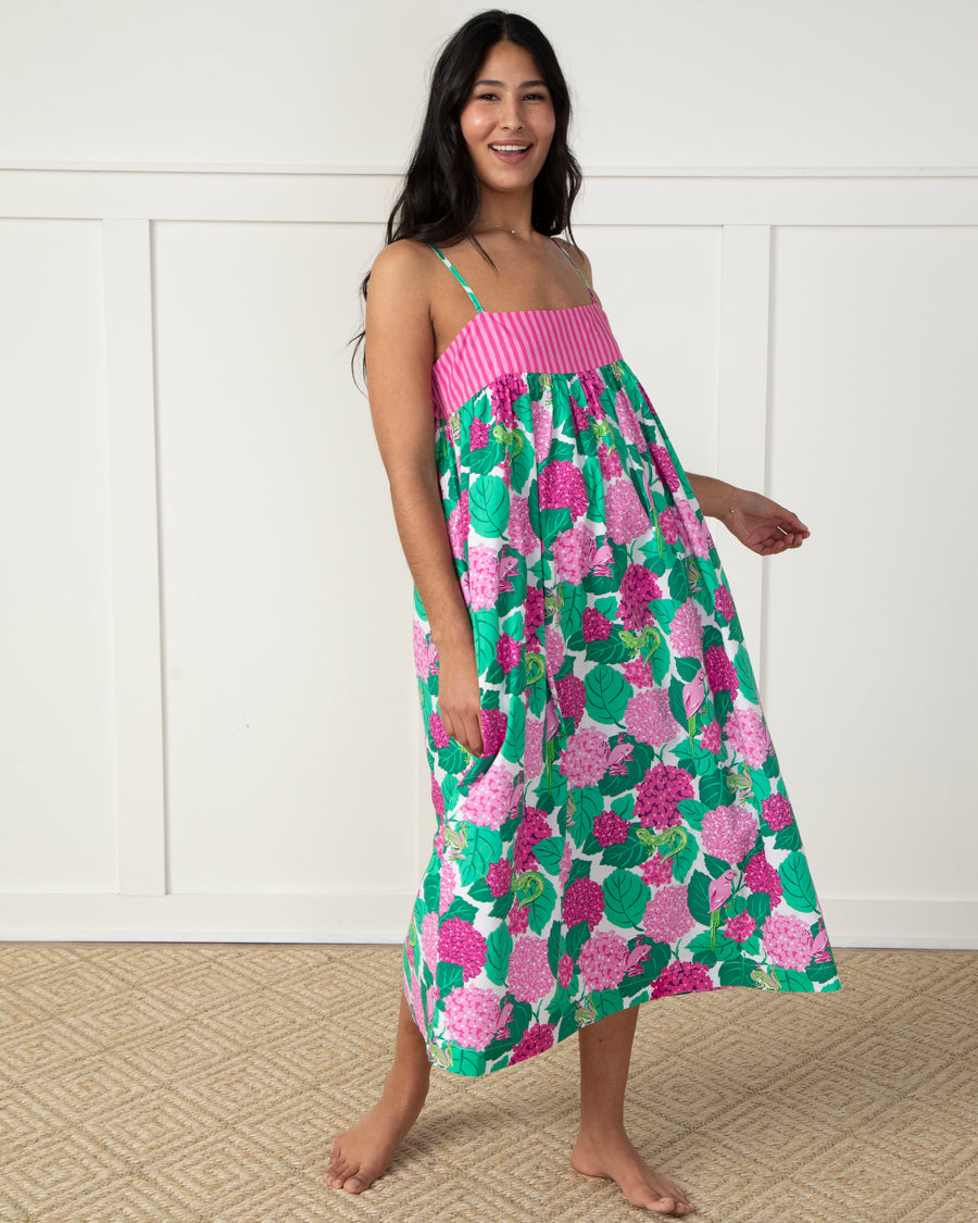 Secret Garden - Daydream Nightgown - Pink Hydrangea - Printfresh