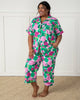 Secret Garden - Short Sleeve Top & Cropped Pants Set - Pink Hydrangea - Printfresh