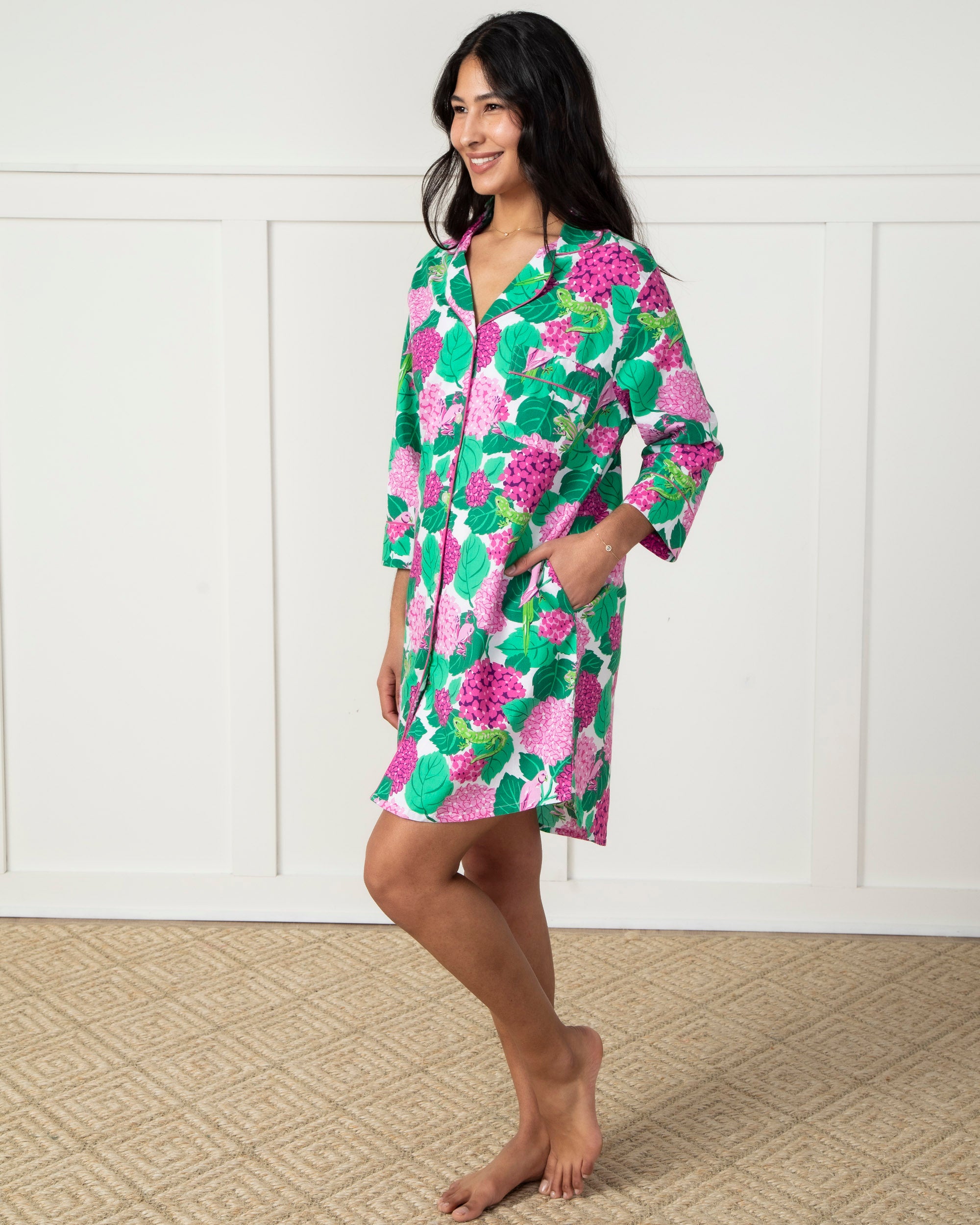 Half sleeve printed sleepshirt