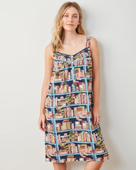 Secret Library - Back to Bed Nightgown - Hideaway Blue - Printfresh