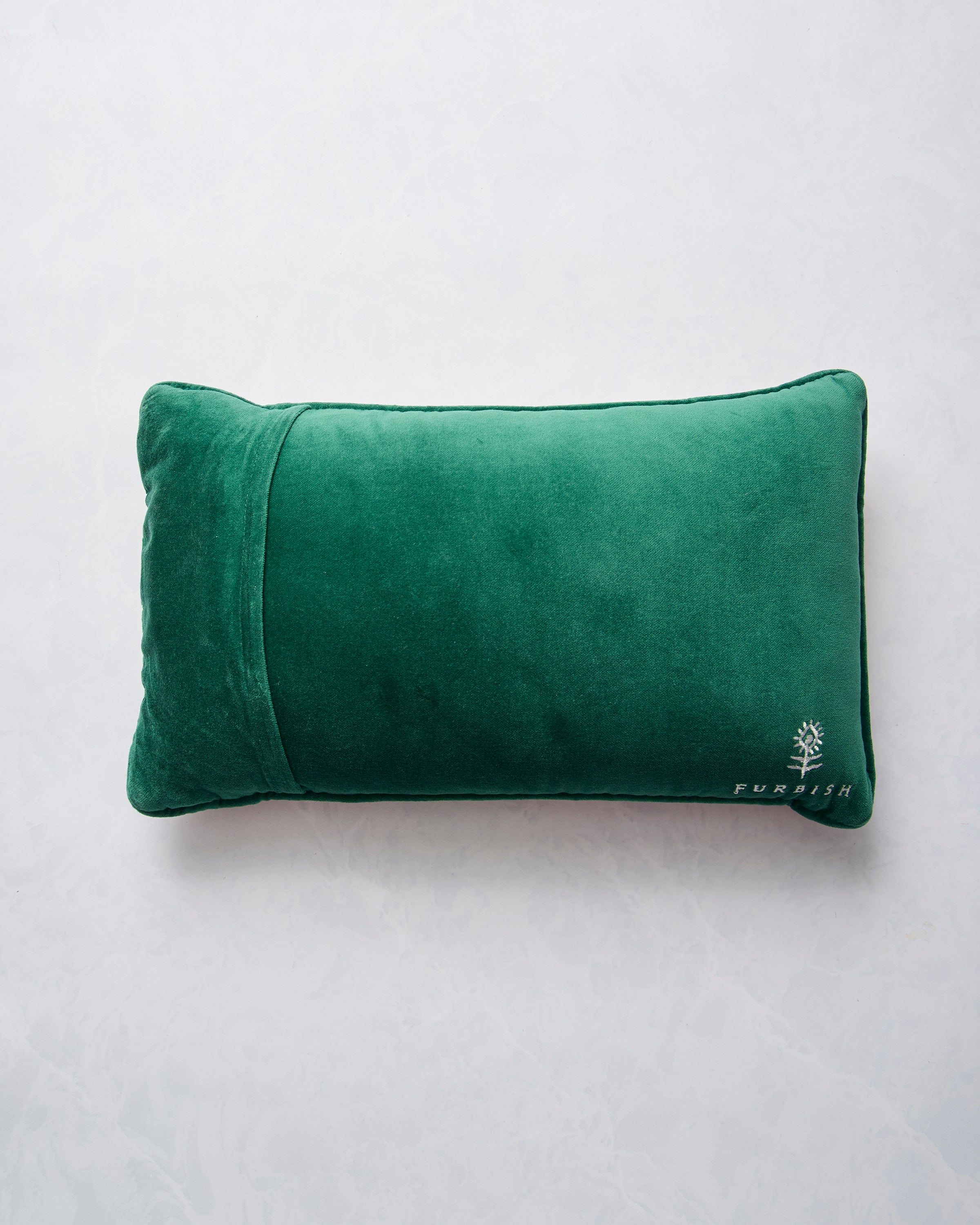 Furbish Studio Caviar and Cash Needlepoint Pillow