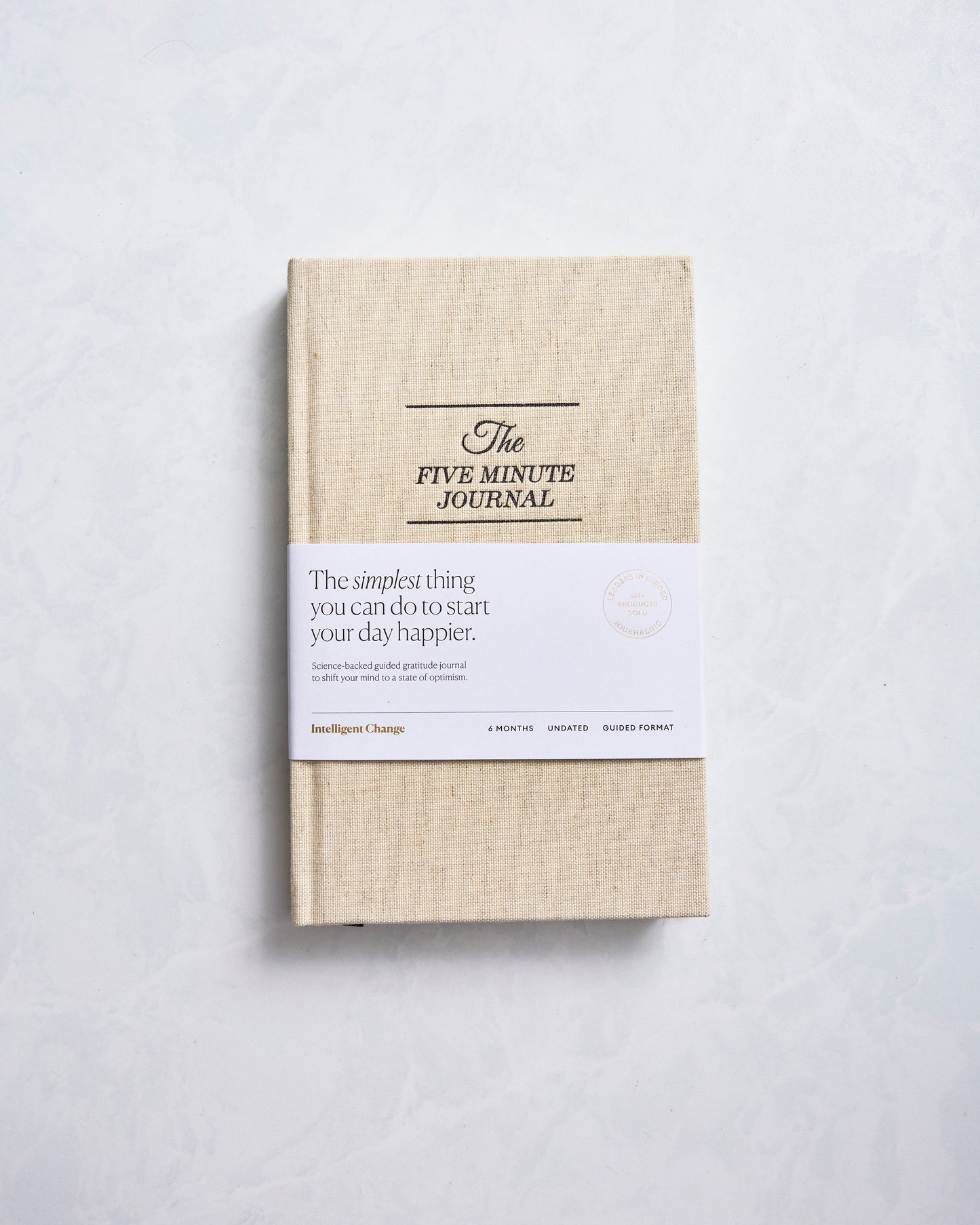 Intelligent Change - The Five Minute Journal Linen - Ivory - Printfresh
