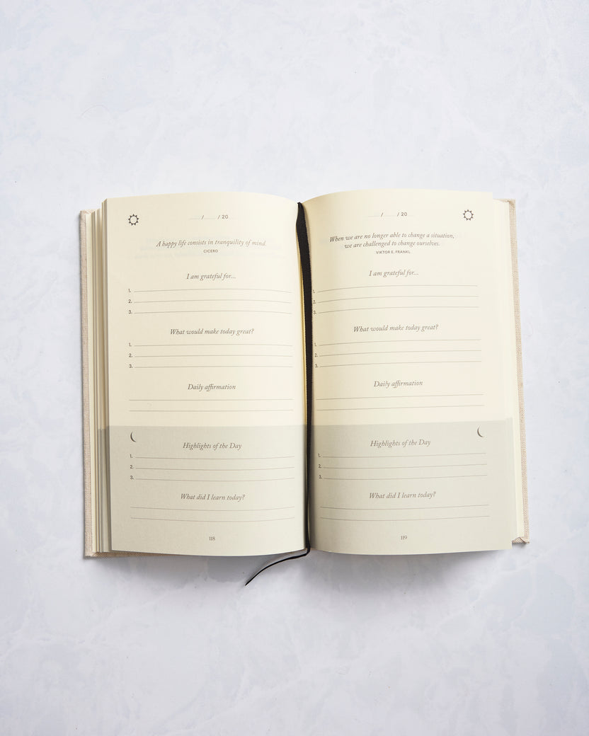 Intelligent Change - The Five Minute Journal Linen - Ivory - Printfresh