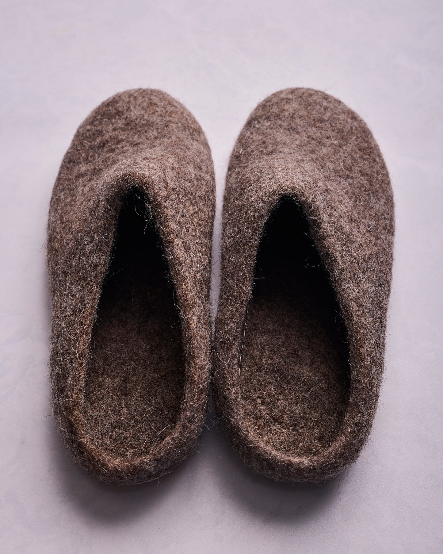 Earth Brown - Organic Merino Wool Slippers - Printfresh
