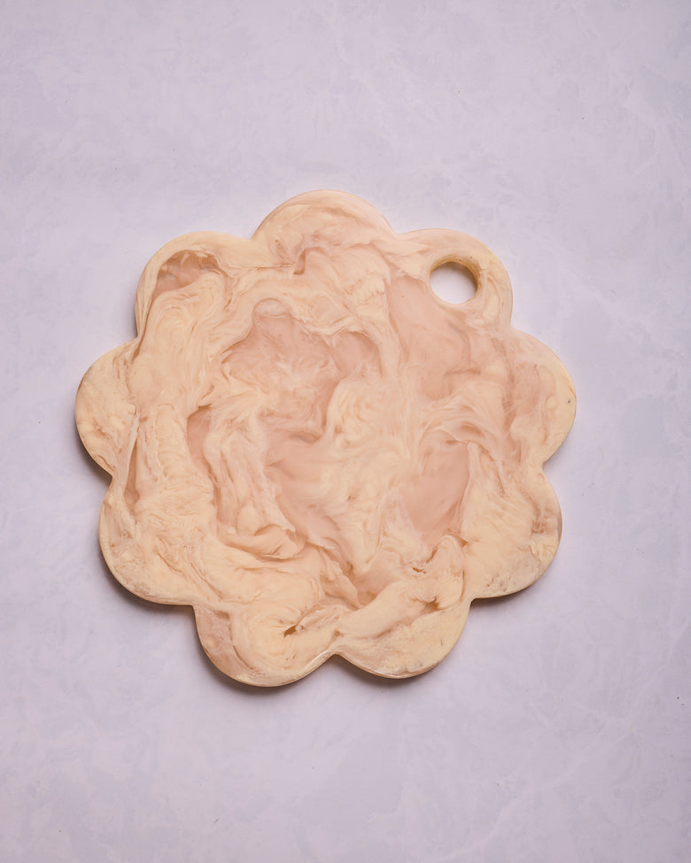 Vanilla - Scallop Resin Cheese Charcuterie Board - Casa Amarosa - Printfresh
