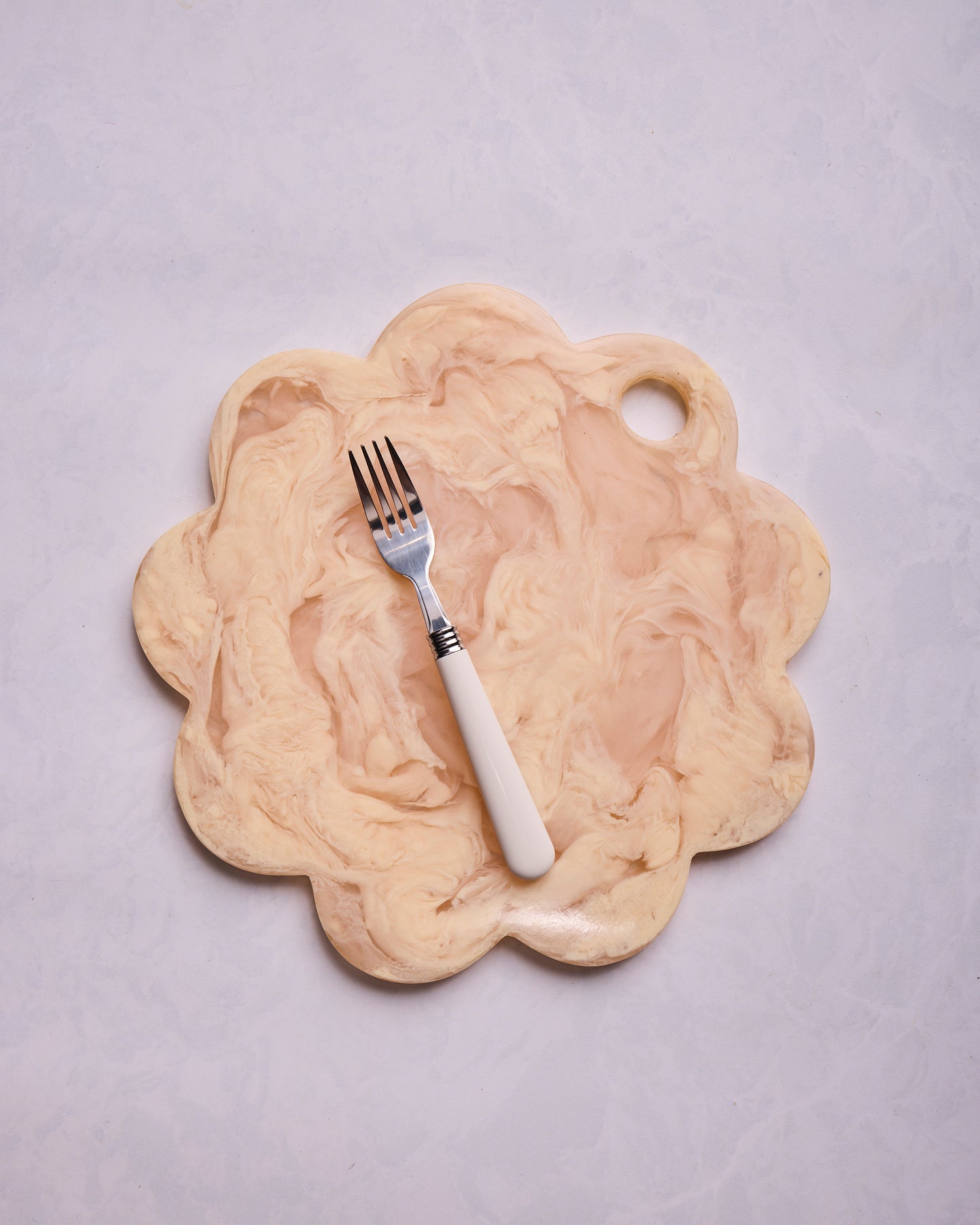 Vanilla - Scallop Resin Cheese Charcuterie Board - Casa Amarosa - Printfresh