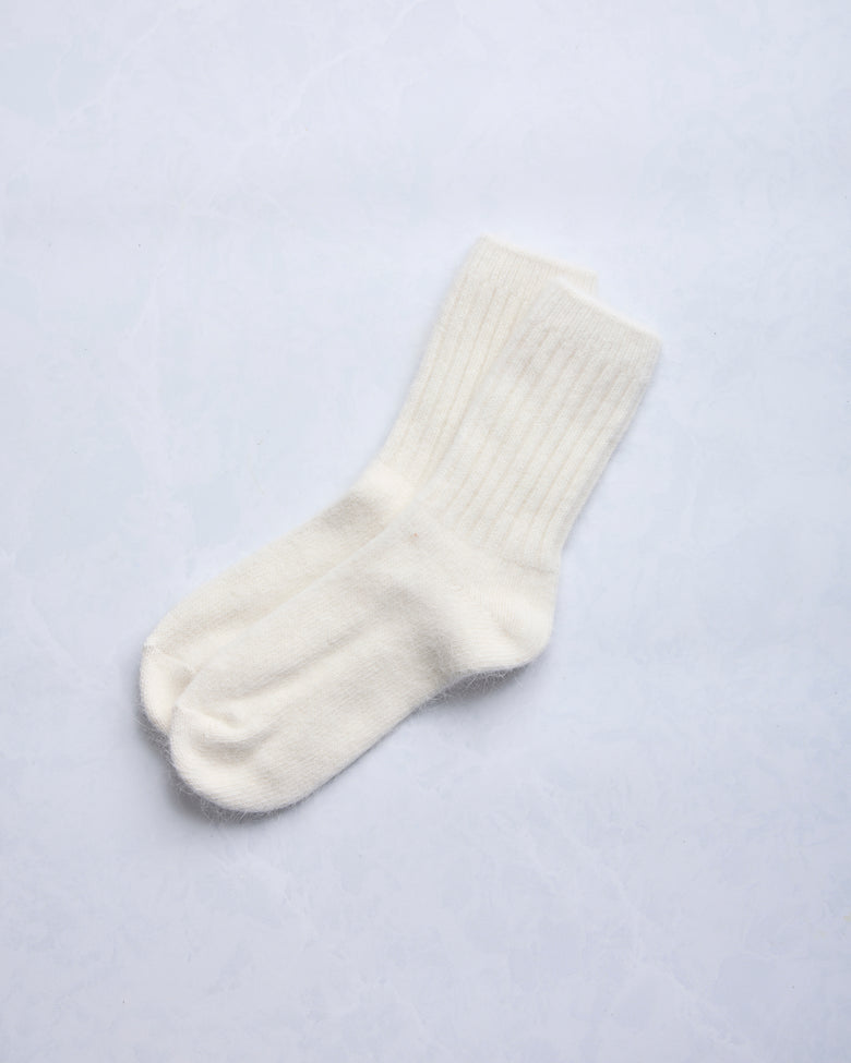 Cream - ELMNTL Super Soft Wool Socks - Printfresh