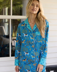 Show Pony - Long PJ Set - Steel Blue - Printfresh