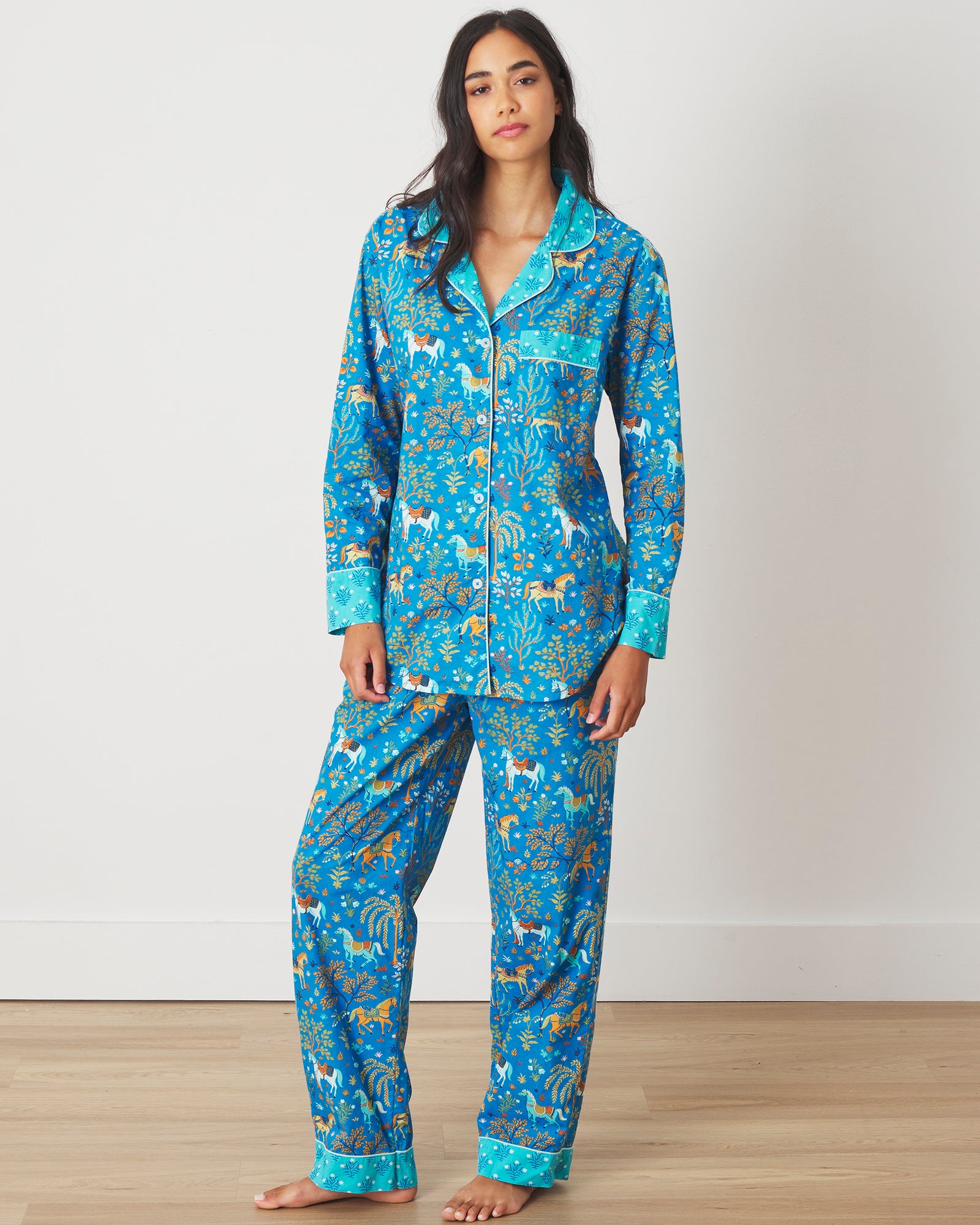 Show Pony - Tall Long PJ Set - Steel Blue - Printfresh