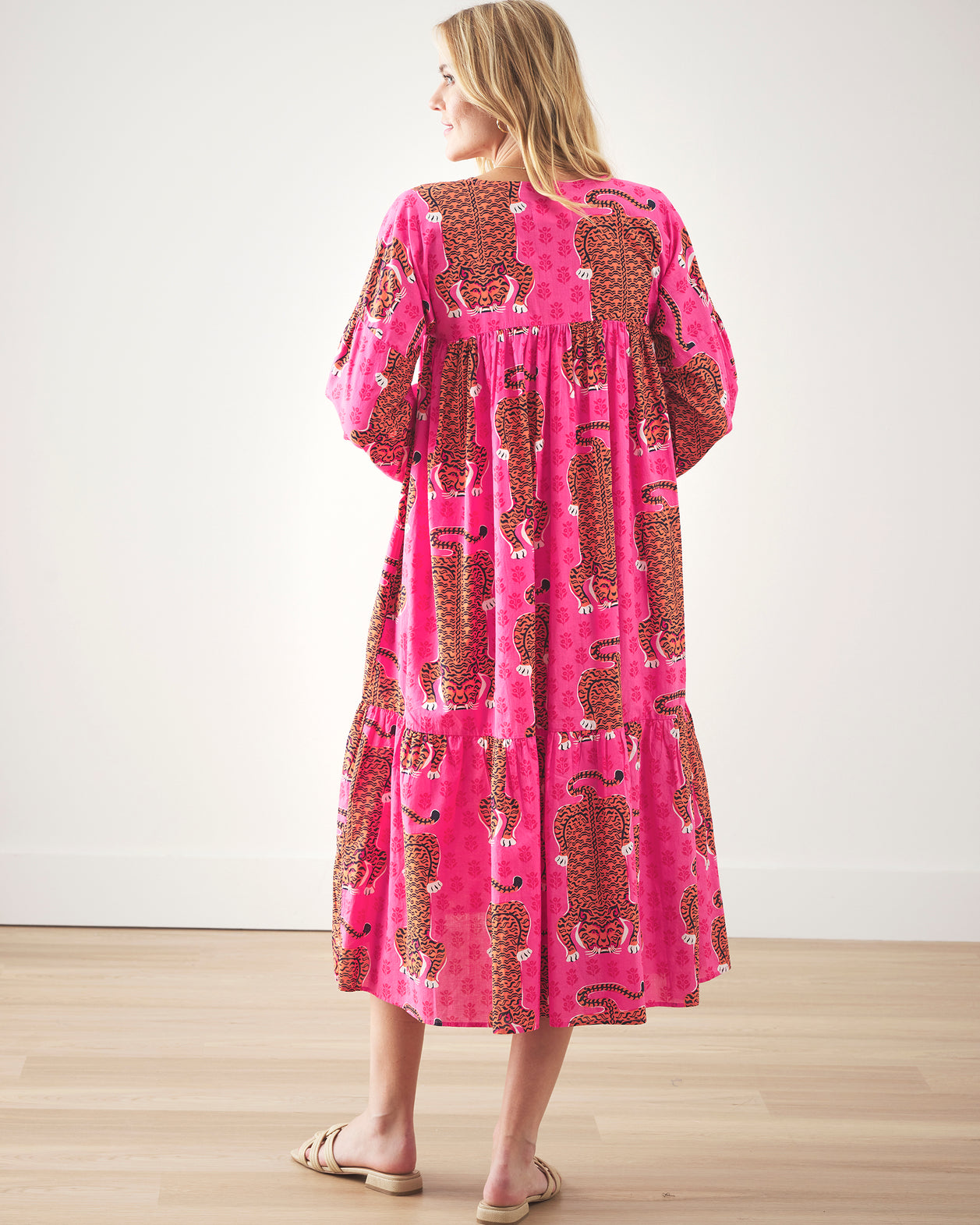 Siberian Stripes - Day Tripper Dress - Neon Rose - Printfresh