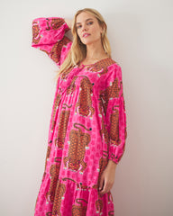 Siberian Stripes - Day Tripper Dress - Neon Rose - Printfresh