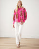 Siberian Stripes - On a Whim Blouse - Neon Rose - Printfresh