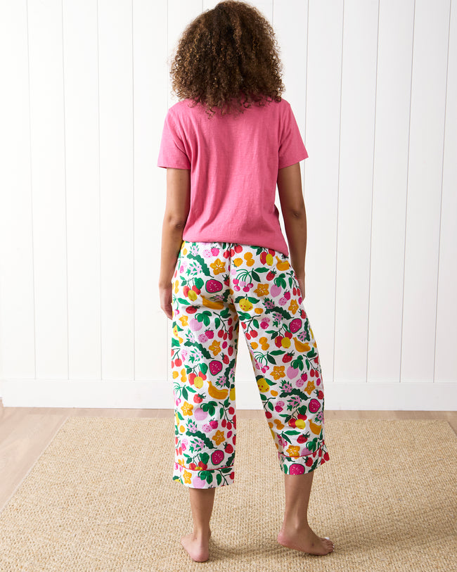 Smoothie Time - Cropped PJ Pants - Cloud - Printfresh