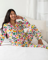 Smoothie Time - Petite Long PJ Set - Cloud - Printfresh