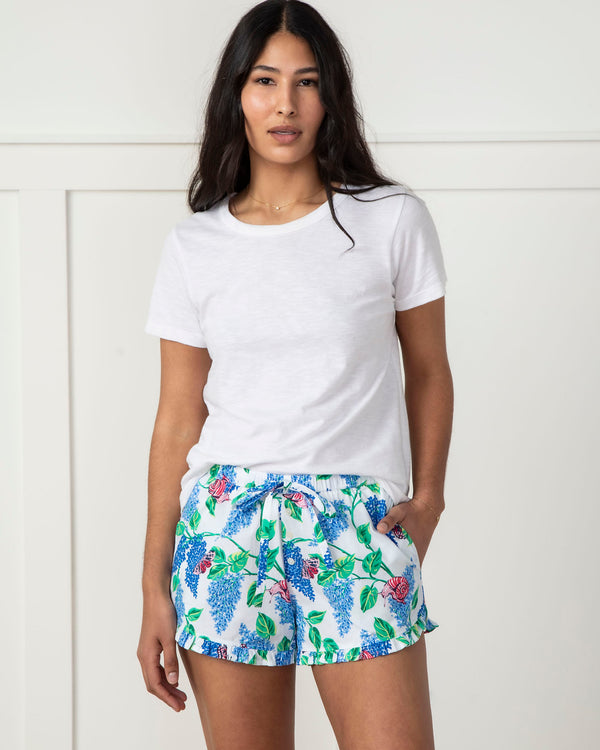 Soft Lilac - Ruffle Shorts- Cloud - Printfresh